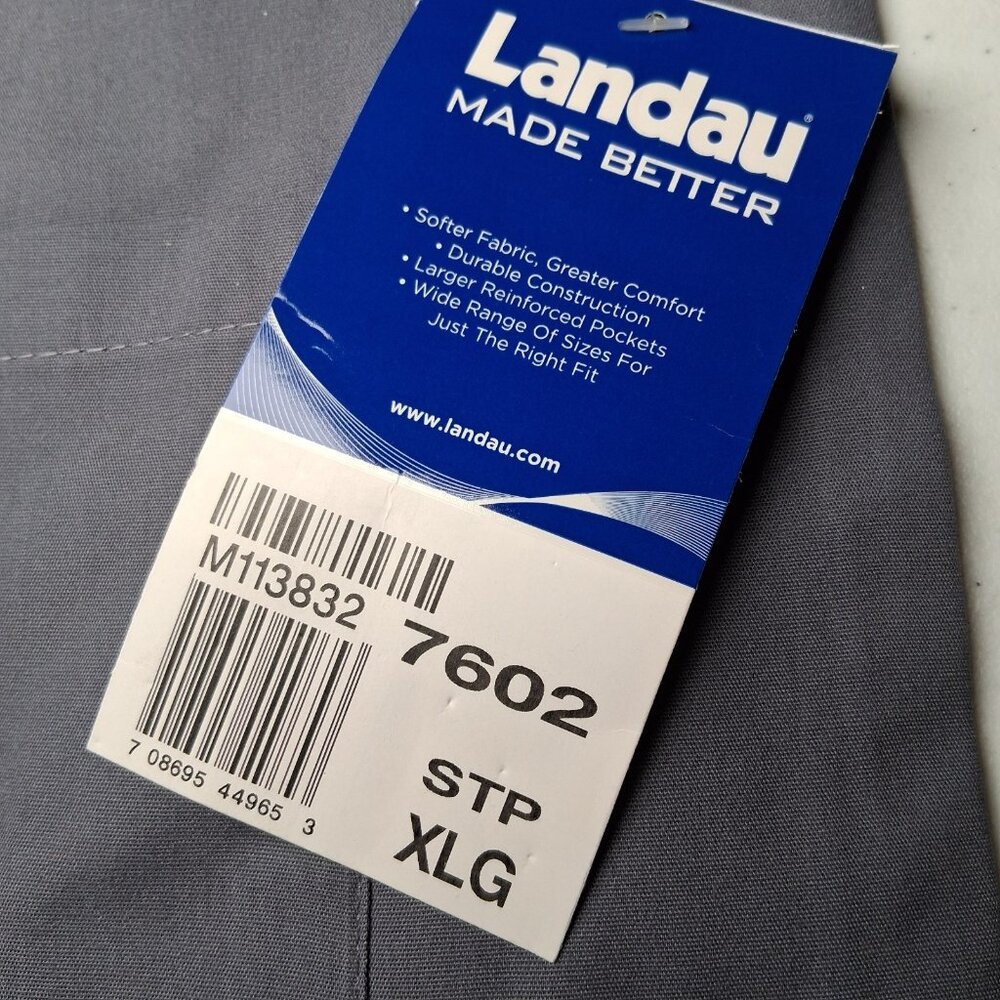 Landau Scrub Pants Men XL Gray Drawstring Workwear Work M113832 7602 STP - Picture 4 of 9